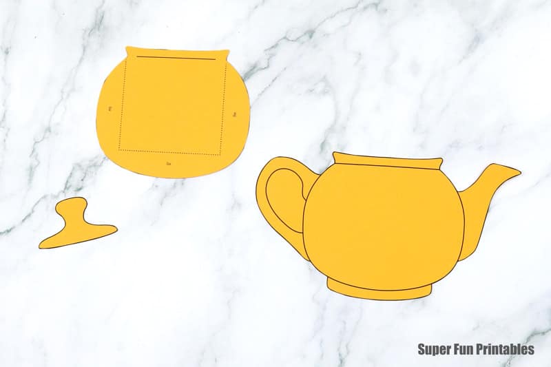 Teapot shapes cut out
