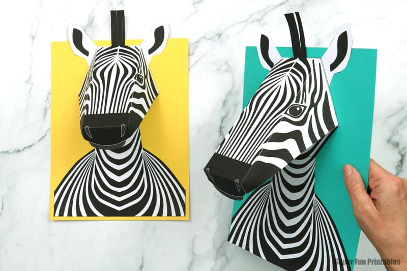 Easy zebra craft for kids with a cool 3D effect
