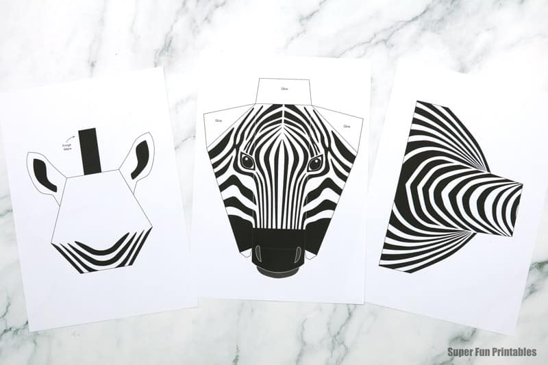 Zebra craft template