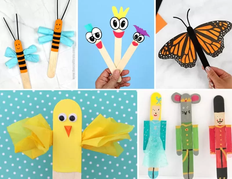 Craft stick puppet crafts for kids