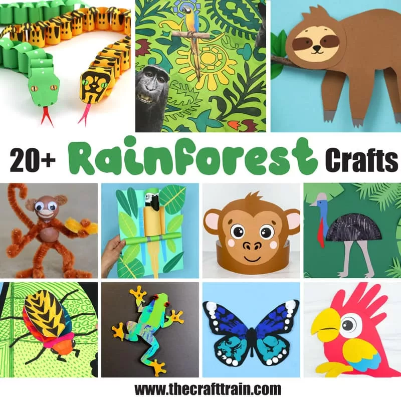 Rainforest animal crafts for kids