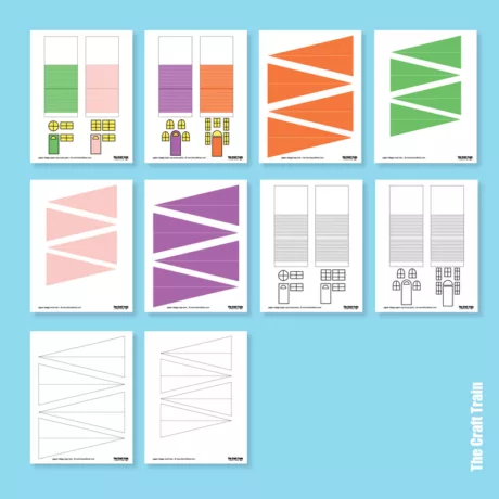 printable paper village - The Craft Train
