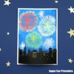 3D Fireworks art project, perfect for New Year, 4th July, Guy Fawkes night or any firework celebration