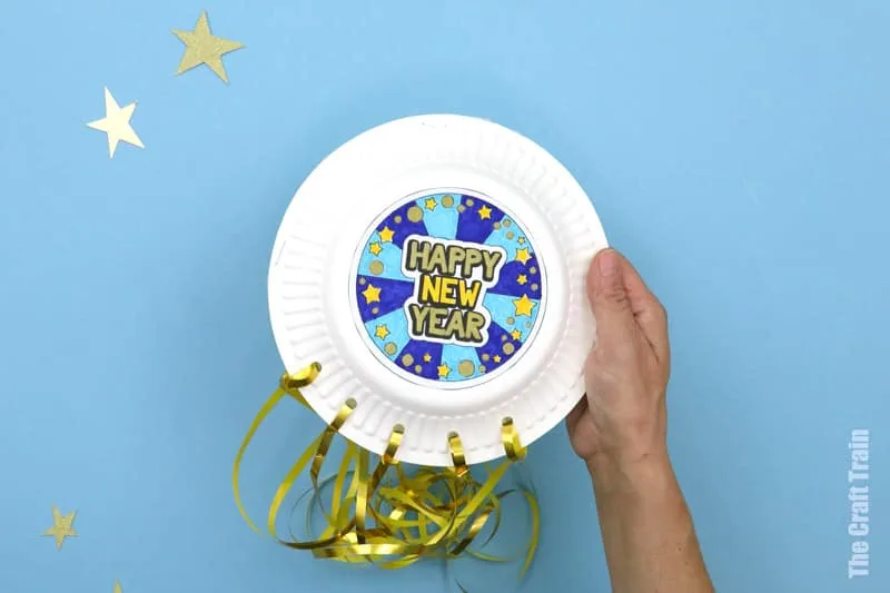 Noisemaker craft for kids for New Year