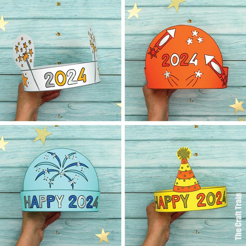 Happy 2023 party hats