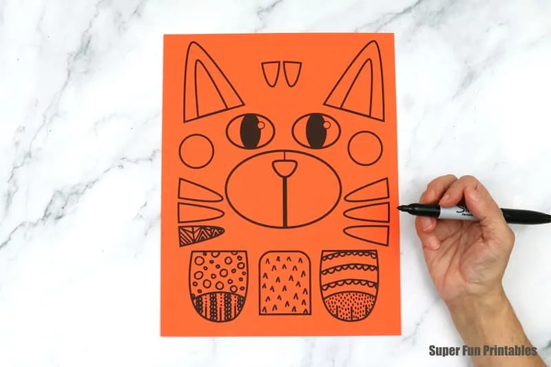 3D doodle cat craft for kids