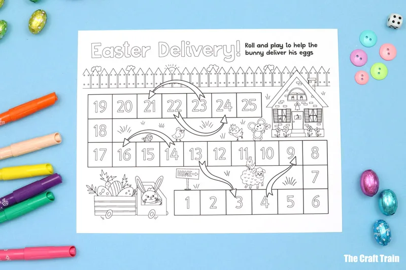 Print and colour Easter Game