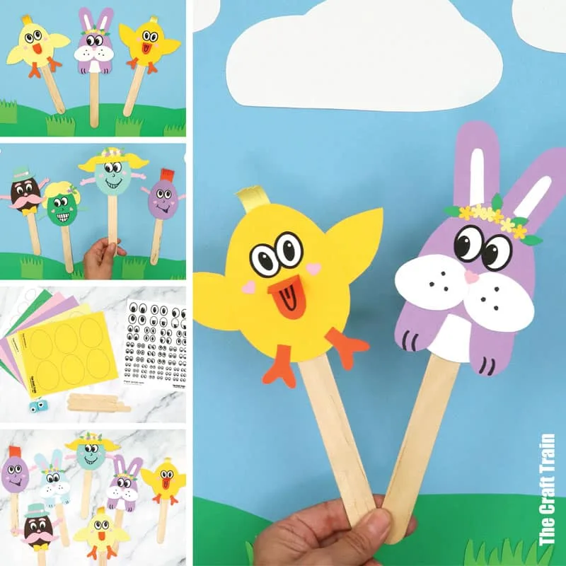Easter stick puppet craft for kids