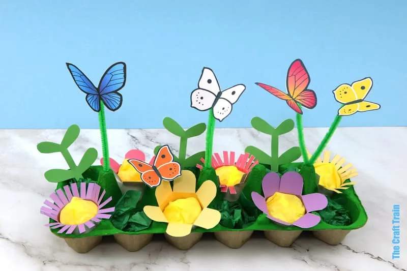 Buttefly garden printable craft that can turn into a nightlight