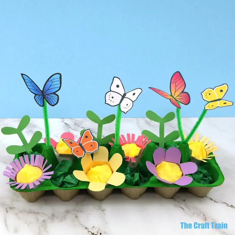 Printable butterfly garden craft