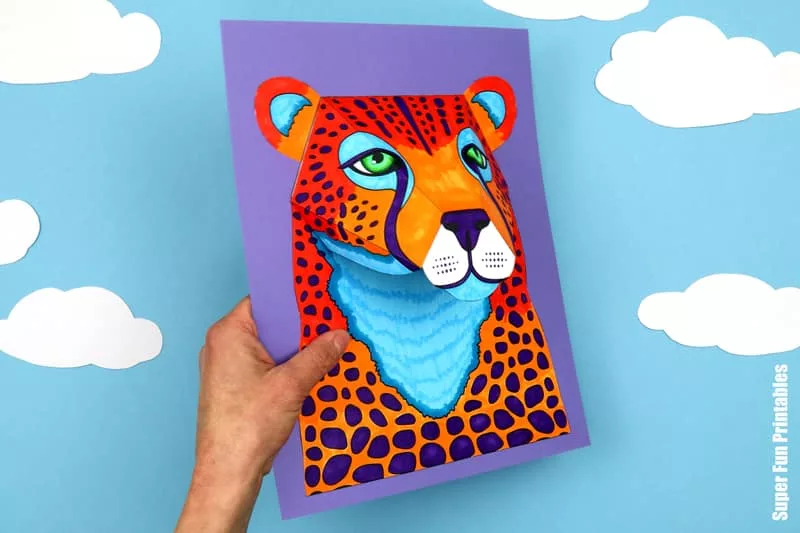 3D Paper Cheetah - The Craft Train